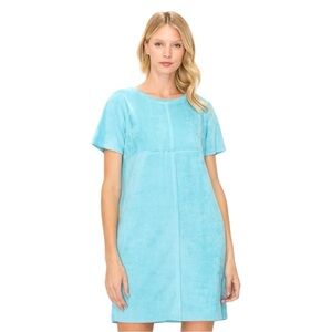 Joh Apparel Audrey Suede Round Neck Short Sleeve
Knee Length Dress Size S